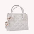 thumbnail image 4 of Bolsos Hombro Con Relieve Celosía Retro para Mujer Bolso Bandolera Cuero (blanco), 4 of 9