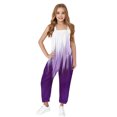 thumbnail image 7 of Kids Tie Dye Jumpsuits Girls Spaghetti Strap Wide Leg Jumpsuit Overalls Pocket Fashion Summer Casual Outfits for Girl, Purple, 7 Years, 7 of 7