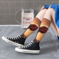 thumbnail image 3 of Lsque Sunset Calf Flower Field Printed Crew Socks Men's Women's LightWeight Thin Casual Calf Socks ,Knee High Socks,Cotton Socks, 3 of 9