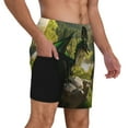 thumbnail image 2 of Fotbe Deep Forest Stone Green Dragon Traje de Baño para Hombre – Shorts de Natación de Secado Rápido con Forro y Bolsillos-Large, 2 of 6