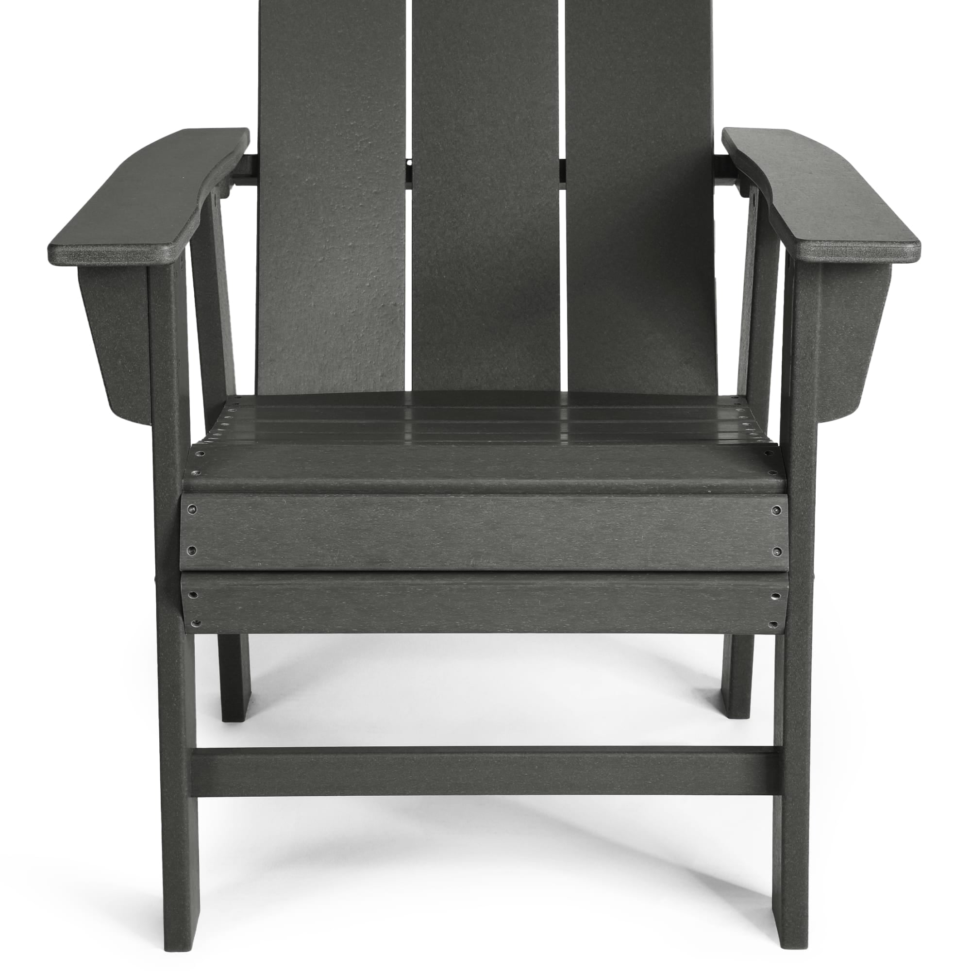 WestinTrends Ashore Outdoor Patio HDPE Plastic Modern Adirondack Dining Chair, Gray