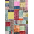 thumbnail image 1 of Ahgly Company Indoor Rectangle Contemporary Raspberry Purple Patchwork Area Rugs, 2' x 4', 1 of 6