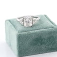 thumbnail image 2 of Bow Jewelry 1.77 Ct Radiant Cut Moissanite Engagement Ring - Elegant 14K White Gold Plated - Stunning 3 Stone Wedding Ring for Women - Perfect Bridal Set - Show Your Love with This Exquisite Jewelry, 2 of 9