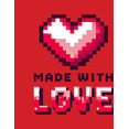 thumbnail image 2 of "Made With Love" Youth Red Crew Neck Short Sleeve Tee-Medium, 2 of 4
