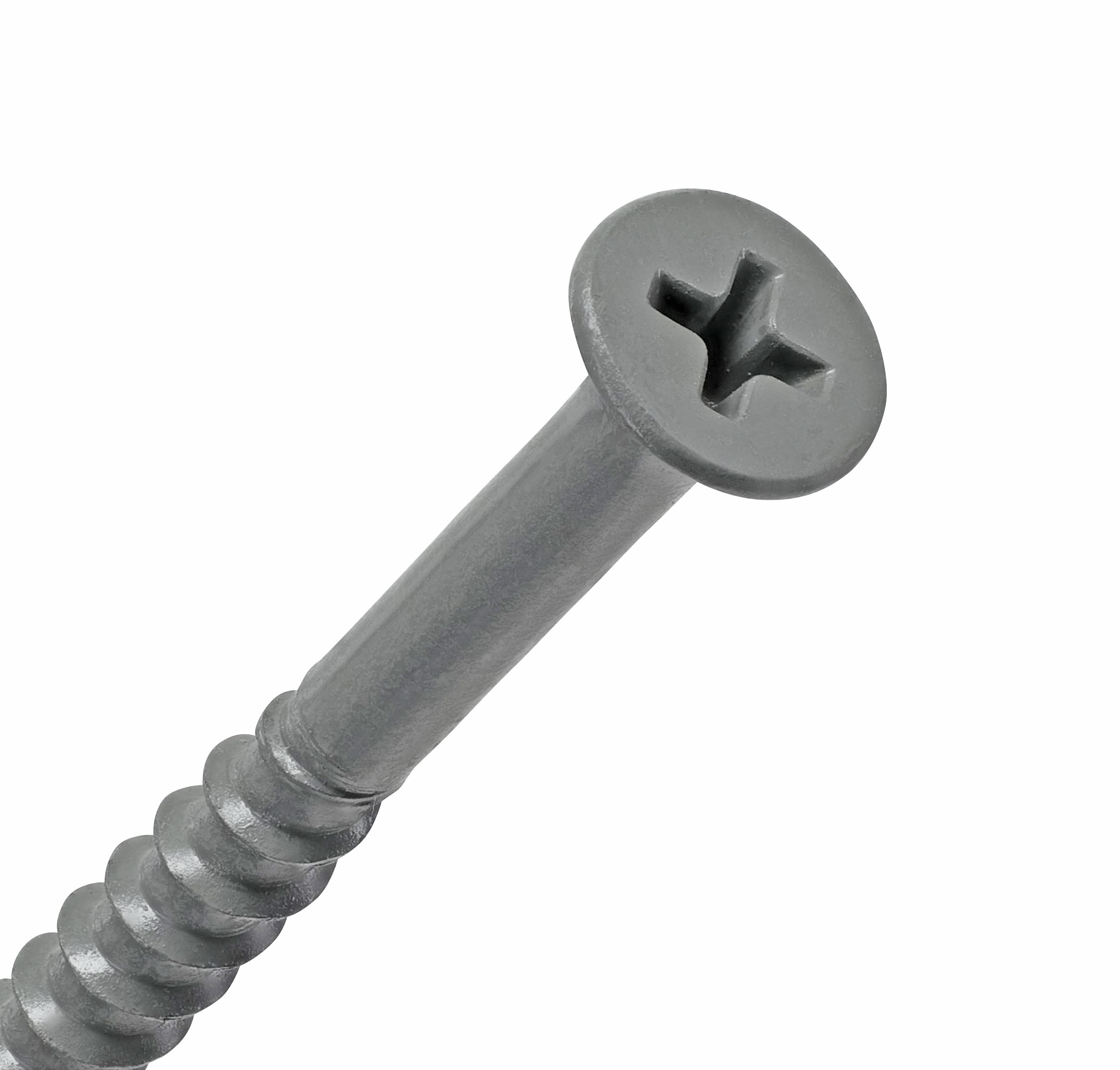 Fas-n-tite Exterior Wood Screw Assortment Tub, Various Sizes, Steel, Epoxy Coated, Gray, 300 pack