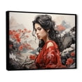 thumbnail image 2 of Designart "Ukiyoe Dreams Reverie of a Woman in Japon Art IV" Japan Art Floater Framed Wall Decor, 2 of 7