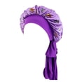 thumbnail image 2 of Pxiakgy Turban Head Wraps for Women Soft Cancer Chemo Head Scarf Hats Elastic Covers Wraps for Women's Hair Headwear Church Feather Clip Fascinators Hat, 2 of 3