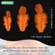 thumbnail image 3 of Uxcell 600-Pack Plumas para Manualidades, Naranja 1.57-3.15 Pulgadas Plumas Naturales Esponjosas para Decoraciones de Bodas, 3 of 6