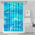 thumbnail image 1 of Ensemble de Rideau de Douche avec Doublure à Boutons-Pression, Tissage Bleu Minimaliste Moderne (2) Rideaux de Douche Doublure de Douche Imperméable, Rideau de Bain Décoratif en Polyester, 72x72 Pouces, 1 of 4