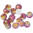 thumbnail image 5 of Shenmeida 50Pcs Round Resin Jewelry Accessories Multiple Colorful DIY Accessories 12mm Mermaid Fish Scale Style Flat Back Home Decor, 5 of 8