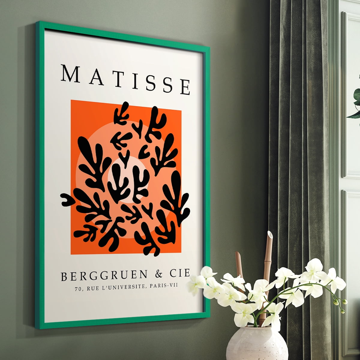 Matisse CXLV Framed Print in Green Solid Wood 11 x 14 Framed Print