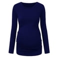 thumbnail image 3 of LilyLLL Womens Long Sleeve Solid Color T-shirt Maternity Pregnancy Pullover Blouse Tee, 3 of 3
