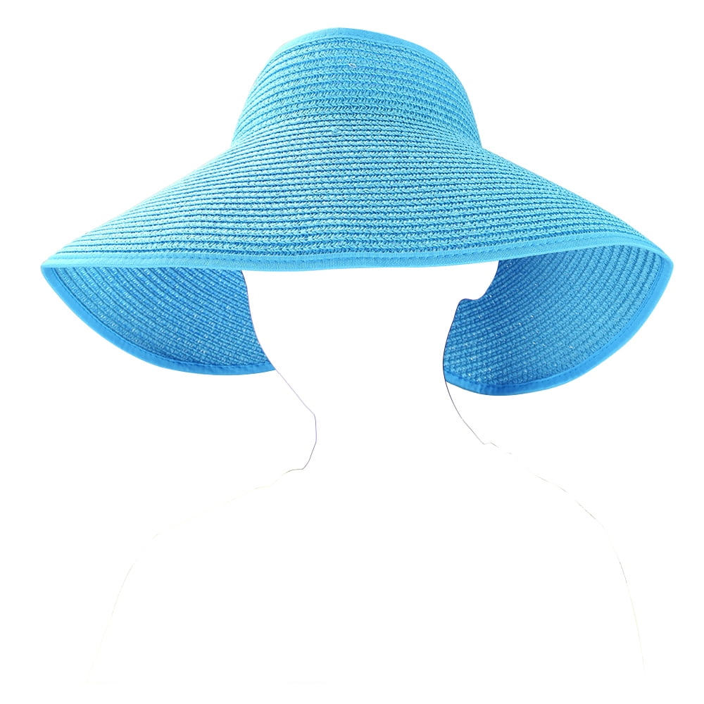 Fashion Women's and Girl's roll-up Summer Bow Tie Straw Visor Sun Hat
