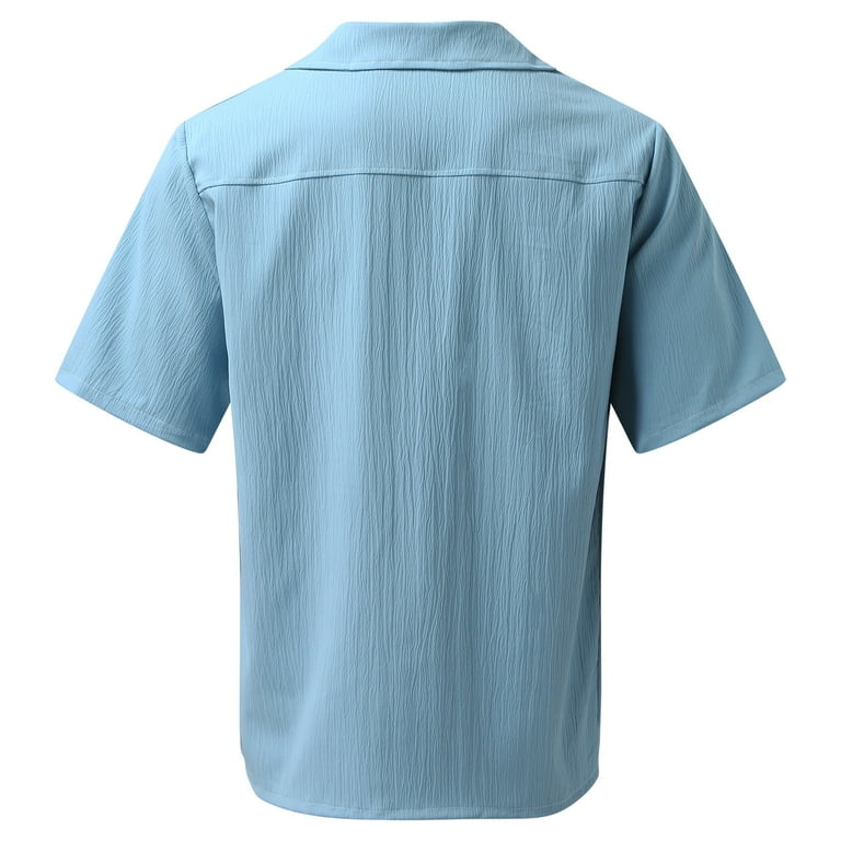 adviicd White Button Down Shirt Men Men's UV UPF 50 Sun Protection Soild  Anti-Static Waterproof Breathable Fast Dry SPF Hiking Fishing Short Sleeve