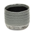 thumbnail image 2 of Contemporary Home Living 5.5" Gray Medium Round Glazed Planter Pot, 2 of 3