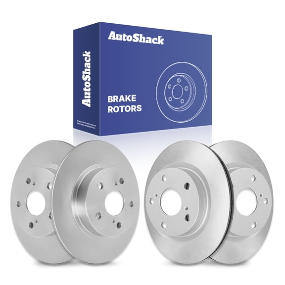 AutoShack Front Vented & Rear Solid Coated Brake Rotors 4-PC Set Replacement for 2009-2013 Toyota Matrix 2009-2010 Pontiac Vibe 2017-2018 Toyota Corolla iM 2016 Scion iM ArmorStop