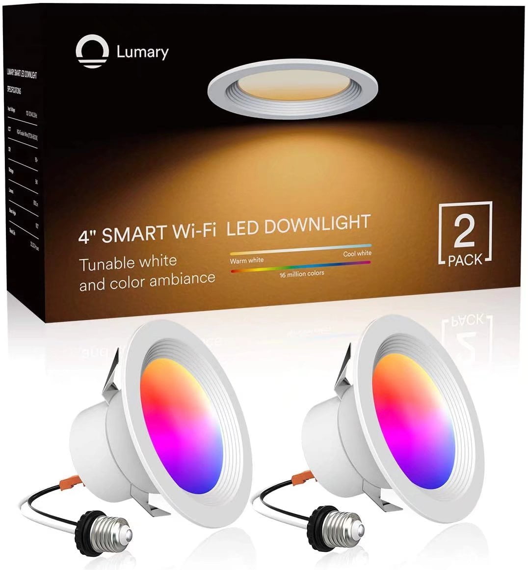 Lumary Smart Recessed Lighting Smart Can Lights 4 Inch LED WiFi