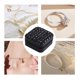 thumbnail image 5 of Caja de almacenamiento de joyería, portátil para viajar, con múltiples compartimentos, interior suave, para aretes, anillos, pequeños accesorios, negro, 5 of 6