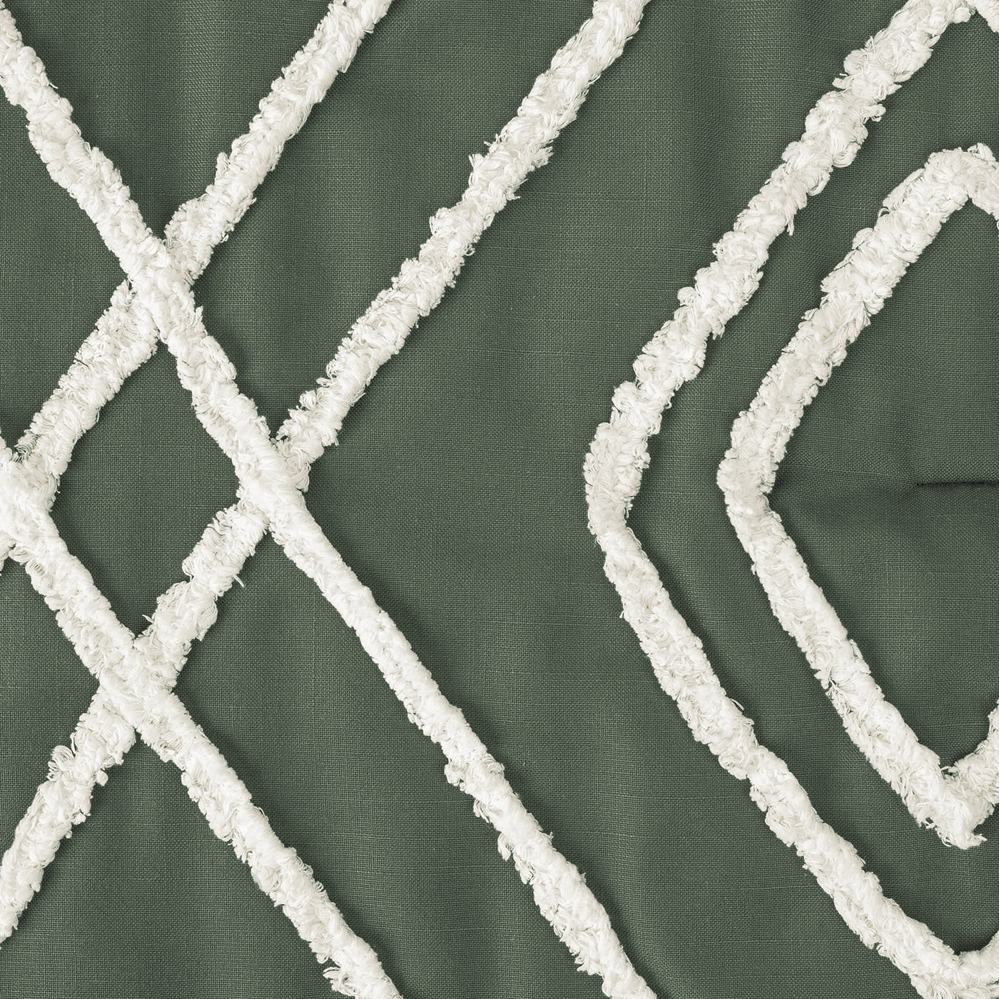 Sweet Jojo Designs Diamond Tuft Green Off White 4 Piece Crib Bedding Set
