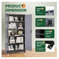 thumbnail image 6 of WDZS Metal Garage Storage Cabinets with Lock Door and Adjustable Shelves, Steel Tool Cabinets for Home,Office,Warehouse Organisieren (Black Grey, 75" H), 6 of 9