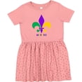 thumbnail image 3 of Inktastic Mardi Gras Fleur De Lis Girls Toddler Dress, 3 of 5