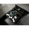 thumbnail image 2 of Polar Whale 3 Utility Drawer Organizers Tray Waterproof Washable Insert for Crafts Office Home Shop Shelf Closets and More  9.25 X 13.5 X 4.2 Inches 11 Compartments Black Extra Deep Pockets, 2 of 7