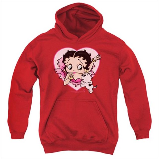 Boop-I Love Betty - Sweat à Capuche Jeunesse & 44; Rouge - Moyen