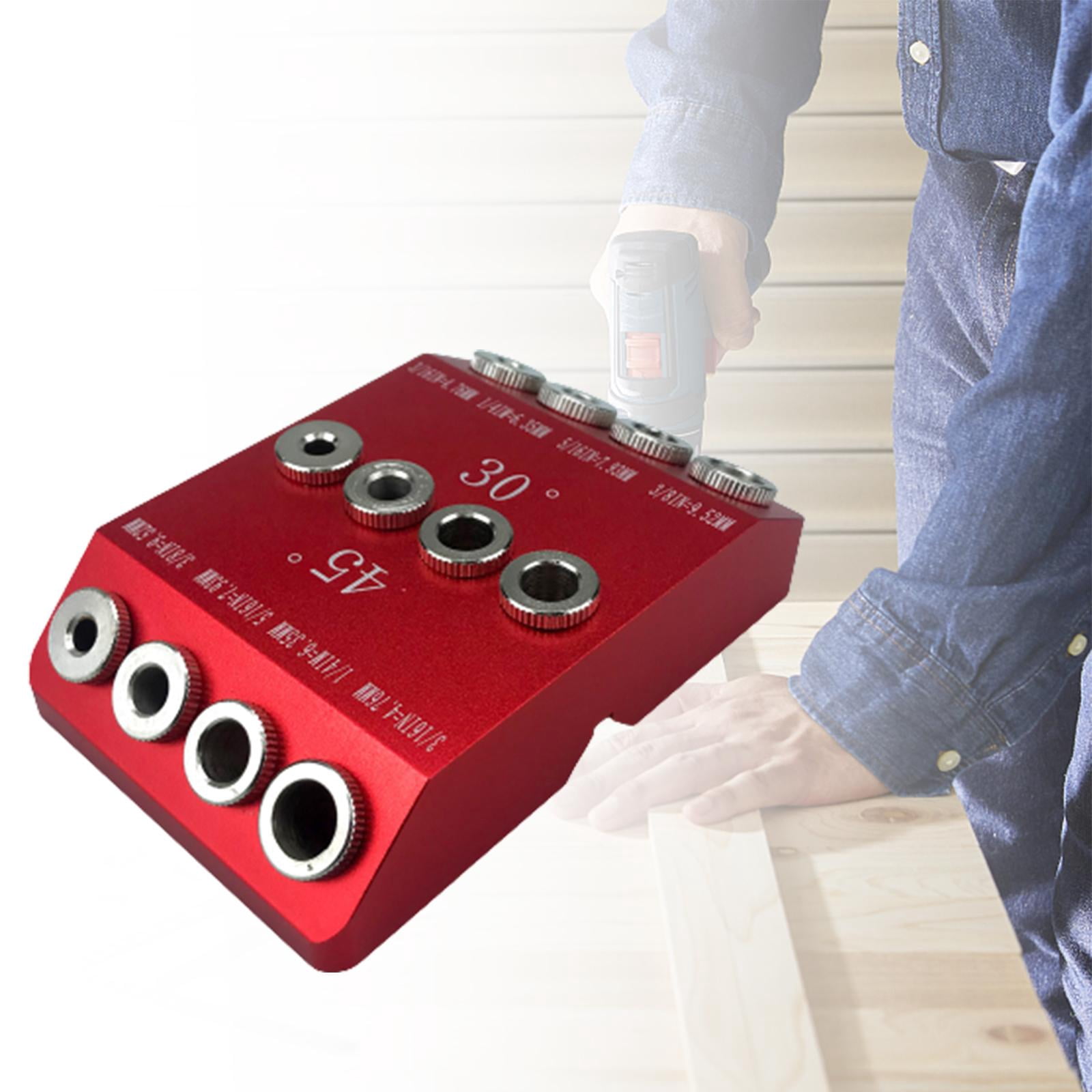 Drill Guide for Straight Holes Angled Holes Lag Screw Drilling Template Jig Red