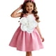 thumbnail image 1 of Faldas Plisadas para Niñas Color Sólido de Moda Y Cómodo Tridimensional Floral Embellecido sin Mangas Falda Hinchada, 1 of 9