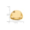 thumbnail image 5 of 14K Yellow Gold Ring Band Signet 4 to 14.6 mm (tapered), Size 7, 5 of 5