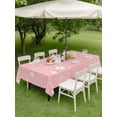 thumbnail image 3 of Watercolor Easter Outdoor Tablecloth - 52x70 Inch Rectangle Dining Table Cover, Cute Rabbits Eggs Cartoon Pink Waterproof Outdoor Table Cloth with Umbrella Hole & Zipper for Picnic/Patio/Party, 3 of 7