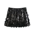 thumbnail image 3 of TRAF 2024 Sequin Mini Skirt Women Luxury High Waist Skirts for Woman Fashion Summer Women's Skirt Streetwear Glitter Short Skirt, 3 of 5