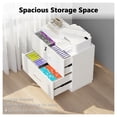 thumbnail image 3 of Ktaxon Wood 2 Drawer File Cabinet with Lock, Lateral  Lockable Wood Filing Cabinet for Home Office, Printer Stand with Drawers, Fits Letter, Legal & A4 Files, White, 3 of 9