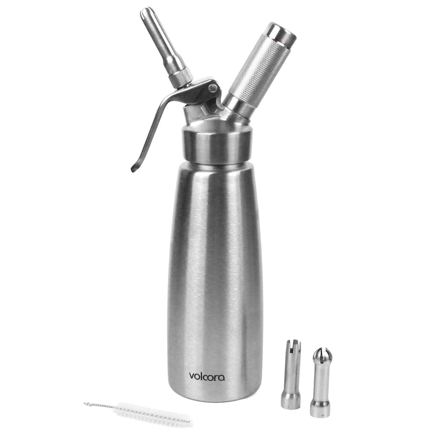 500ml Stainless Steel Whipped Cream Dispenser, Dishwasher Safe Silver Professional Whipper, 1