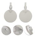 thumbnail image 3 of Ofertas Únicas 1 Pc Etiqueta de Equipaje Redonda para Viajar de Poliéster Gris, 3 of 5