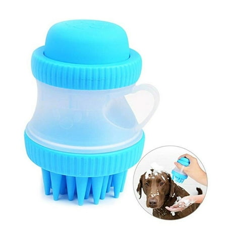 Pet Bathing Tool Dog Bath Brush - Rubber Grooming Brush Pet Shampoo Brush Grooming,Soft Silicone Bristles Give Pet Gentle Massage (Best Way To Give A Massage)