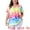 Rainbow, variant on DARING DIVA Women's Plus Pleated Front Casual Blouse 1X Blue