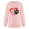 thumbnail image 4 of POTETI Winter Sweatshirts for Women Crew Neck Long Sleeve Pullover Heart Graphic Loose Fit Tops, 4 of 4