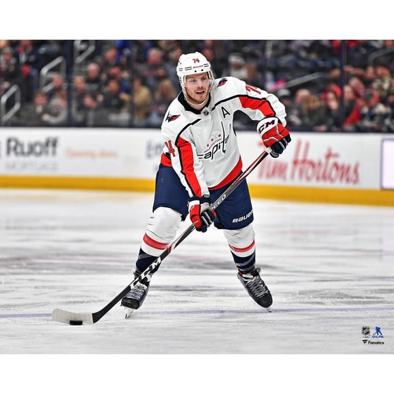 John Carlson Washington Capitals Unsigned White Jersey Skating Photograph