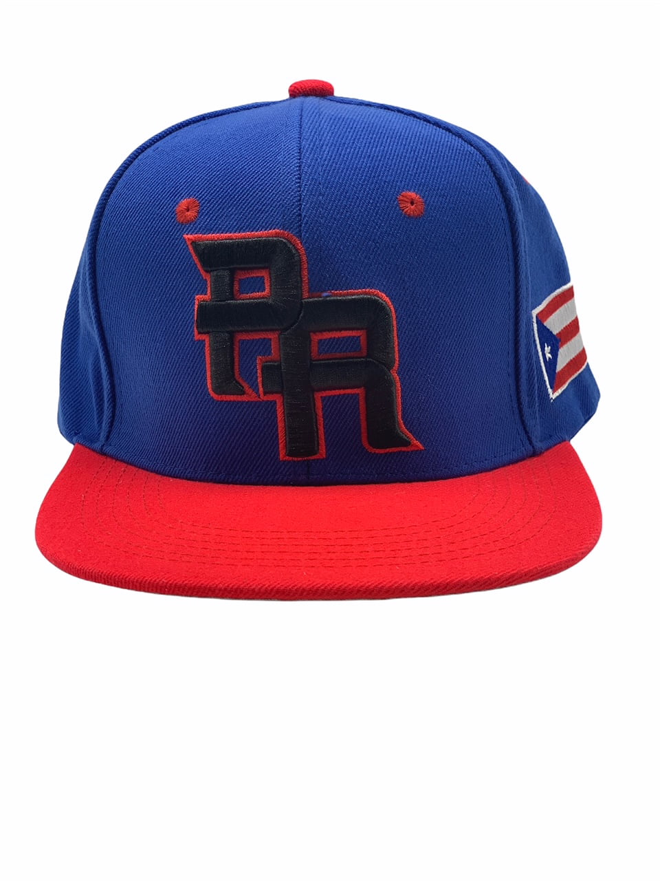 SIDE  FLAT BILL. NEW PUERTO RICO PR 3-D EMBROIDERED SNAPBACK CAPS FRONT,BACK
