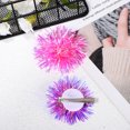 thumbnail image 3 of 6 Pcs Pinces à Cheveux Colorées Pompons Duveteux Barrettes à Cheveux Cadeaux de Fête Pinces à Cheveux pour Femmes, 3 of 8