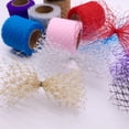 thumbnail image 1 of Trayknick 1 Roll Ribbon Decor Exquisite Workmanship Easy to Use Net Yarn Decorative Sparkling DIY Mesh Ribbon for Party Decoration, 1 of 13