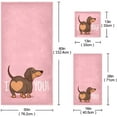 thumbnail image 3 of GZHJMY Cute Dachshund Funny Heart Soft Decor 3 Pcs Towels Set, 1 Bath Towel+1 Hand Towel+1 Washcloth, Multipurpose for Bathroom, Hotel, Gym, Spa and Beach, 3 of 5