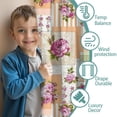 thumbnail image 3 of Blackout Kids Curtains,Pioneer Flower Floral Print Pattern Childrens Insulated Curtains Set Of 2,Bedroom Essentials,Toddler Room Decor 52"x84", 3 of 5