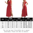 thumbnail image 2 of Vestidos de Fiesta Elegantes largo ajustado con abertura lateral vestido largo sexy con lazo traje en forma de H Cgtredaw Rojo T M para Mujer, 2 of 8