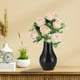 thumbnail image 3 of Ramo de rosas de seda - Flores artificiales de 33" con dalias, hortensias y follaje para decoración del hogar y bodas, 3 of 7