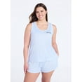 thumbnail image 3 of Joyspun Women's Tank Top and Shorts Pajama Set, 2-Piece, Sizes XS-3X, 3 of 5