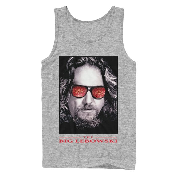 Men's The Big Lebowski The Dude Sunglasses Poster Tank Top Athletic Heather Medium