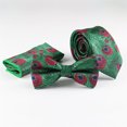 thumbnail image 4 of Bangcool Cravate Homme Modèle de Mode Paon Business Cravate avec Poche Carrée et Noeud Papillon, 4 of 10