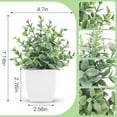 thumbnail image 2 of 4 Packs Fake Plants Mini Artificial Greenery Potted Plants for Home Decor Indoor Office Table Room Farmhouse, 2 of 2